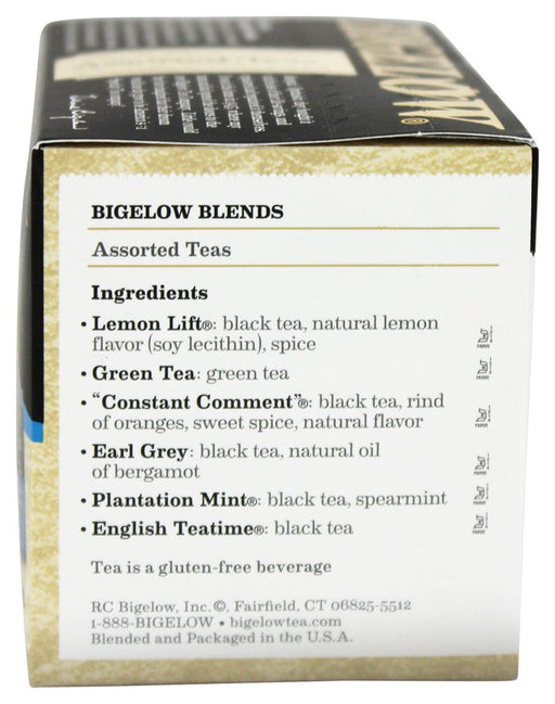 BIGELOW: Six Assorted Teas Variety Pack 18 Tea Bags, 1.10 oz - No Brand For Less 