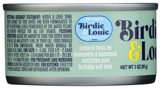 BIRDIE & LOUIE: Tuna Tuesday Wet Cat Food Gourmet Entrees, 3 oz - No Brand For Less 