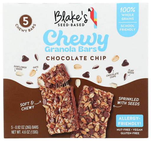 BLAKES SEED BASED: Chocolate Chip Chewy Granola Bars, 4.6 oz - No Brand For Less 