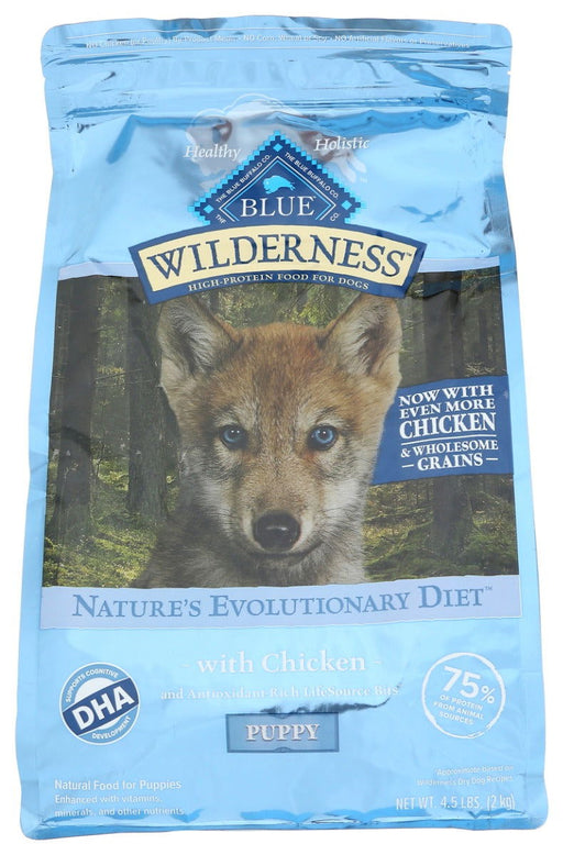 BLUE BUFFALO: Dog Food Pppy Chc Wldrns, 4.5 LB - No Brand For Less 