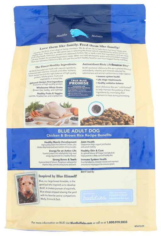 BLUE BUFFALO: Food Dog Adlt Chkn Brw Rc, 5 LB - No Brand For Less 