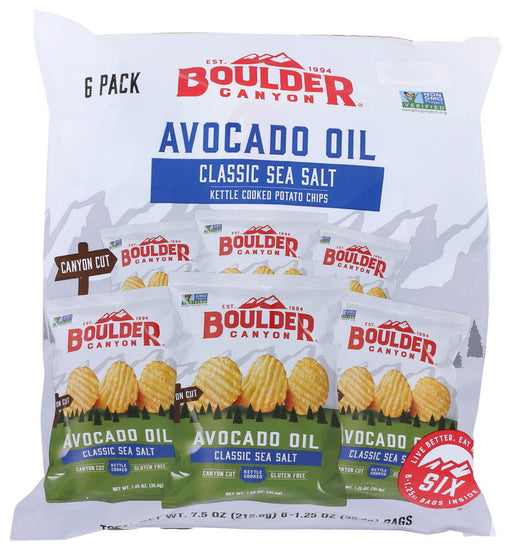 BOULDER CANYON: Avocado Oil Classic Sea Salt Chips, 7.50 oz - No Brand For Less 