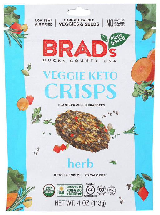 BRADS PLANT BASED: Herb Veggie Keto Crisps, 4 oz - No Brand For Less 