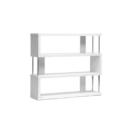 Baxton Studio Barnes White Three-Shelf Modern Bookcase - No Brand For Less 