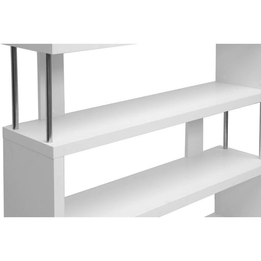 Baxton Studio Barnes White Three-Shelf Modern Bookcase - No Brand For Less 