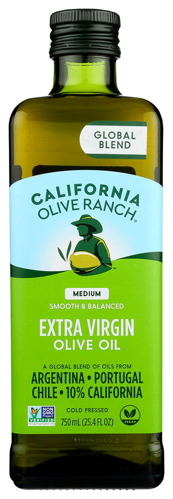 CALIFORNIA OLIVE RANCH: Global Blend Medium Extra Virgin Olive Oil, 25.4 fo - No Brand For Less 