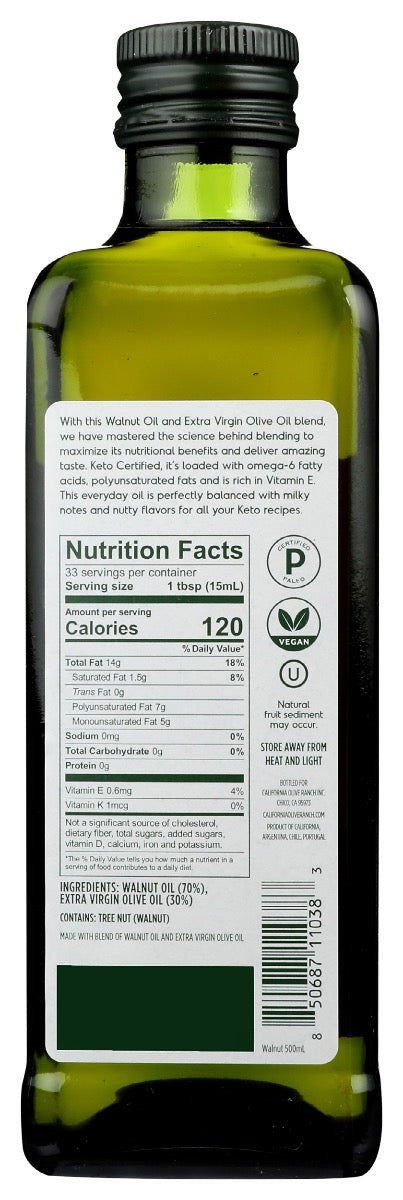 CALIFORNIA OLIVE RANCH: Oil Walnut Extra Virgin, 16.9 fo - No Brand For Less 