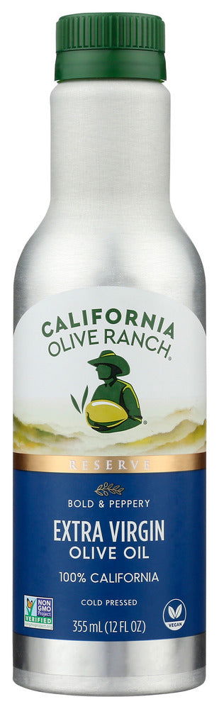 CALIFORNIA OLIVE RANCH: Reserve Bold and Peppery Olive Oil Aluminum, 12 fo - No Brand For Less 