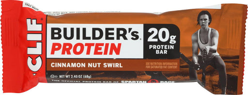 CLIF BUILDER: Bar Cinnamon Nut Swirl, 2.4 oz - No Brand For Less 