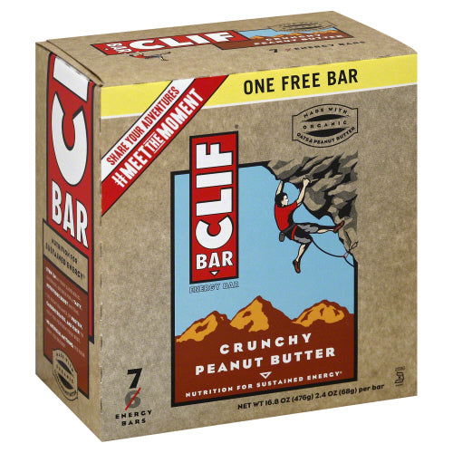 CLIF: Bar Crunchy Peanut Butter 7 pk, 16.8 oz - No Brand For Less 