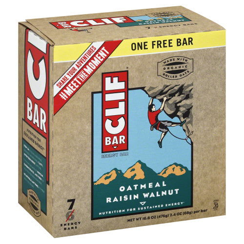 CLIF: Bar Oatmeal Raisin Walnut 7 pk, 16.8 oz - No Brand For Less 