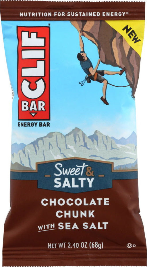 CLIF: Chocolate Bar Chunk Sea Salt, 2.4 oz - No Brand For Less 