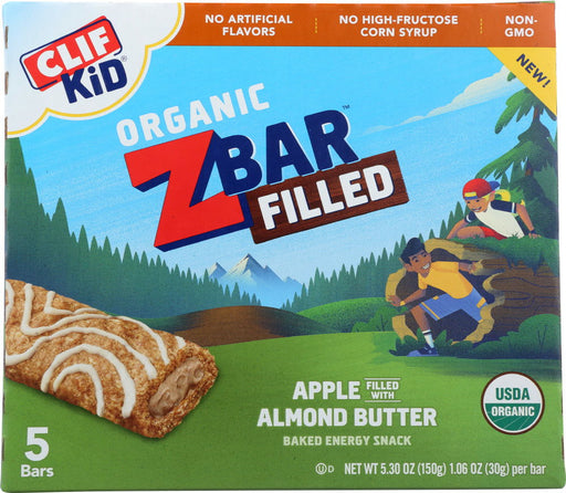 CLIF KID: Bar Filled Apple Almond Butter, 5.3 oz - No Brand For Less 