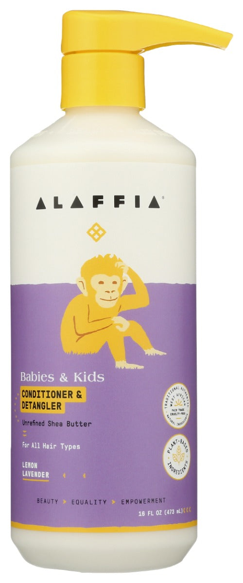 ALAFFIA: Kids Conditioner Detangler Lemon Lavender, 16 fo