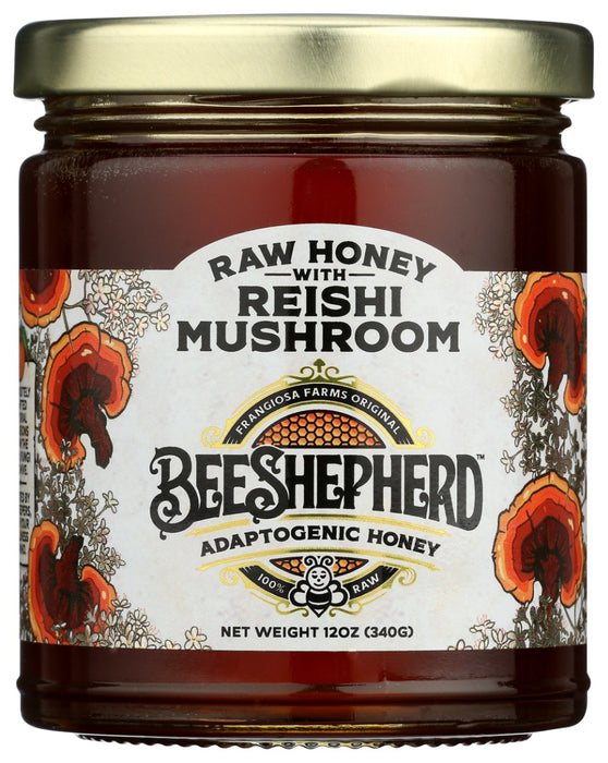 BEE SHEPHERD: Reishi Mushroom Raw Honey, 12 oz