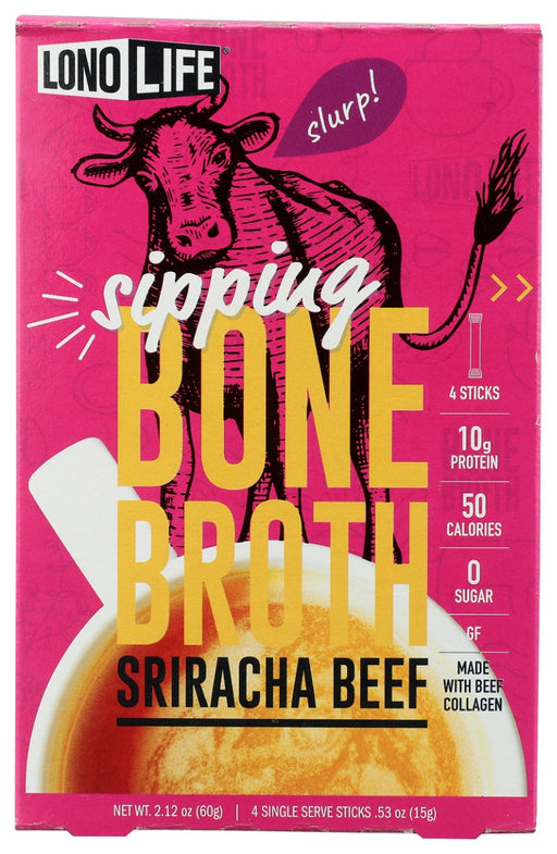 LONOLIFE: Sriracha Beef Bone Broth, 4 pk