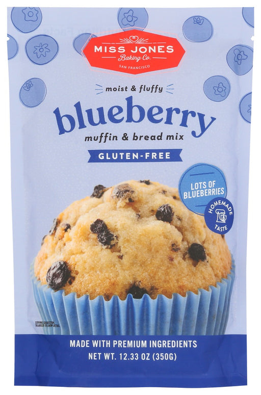 MISS JONES BAKING CO: Everyday Delicious Blueberry Muffin and Bread Mix, 12.35 oz