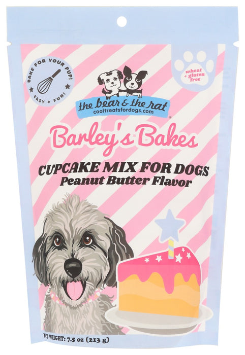 THE BEAR & THE RAT COOL TREATS FOR DOGS: Barleys Bakes Peanut Butter Flavor Dog Treat, 7.5 oz