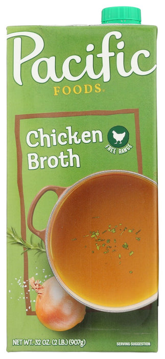 Effortlessly craft extraordinary meals with Pacific Foods® Free Range Chicken Broth. We slow-simmer free-range chicken with sea salt and just the right amount of seasonings for a savory chicken broth that's rich and full of flavor. Use it in any recipe that calls for chicken broth, chicken stock or water. It's great as a soup base and for crafting delectable stews and ramen. It also elevates gravies, sauces and marinades, and it enhances the cooking of grains, protein and veggies.