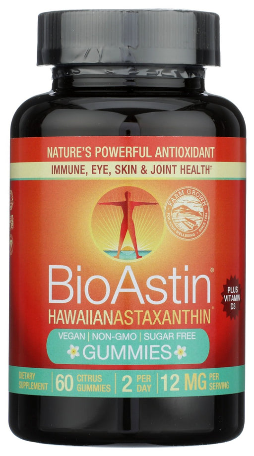 NUTREX: BioAstin Hawaiian Astaxanthin Gummies Plus Vitamin D3, 60 pc