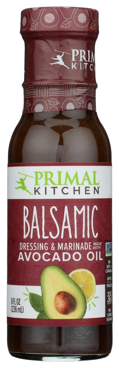 PRIMAL KITCHEN: Made With Avocado Oil Balsamic Vinaigrette and Marinade, 8 oz