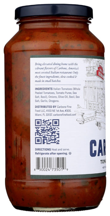 CARBONE: Tomato Basil Sauce, 24 oz