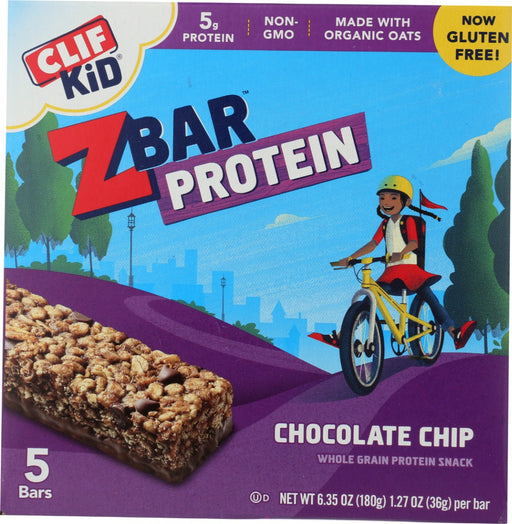 CLIF KID: Chocolate Chip ZBar Protein 5Ct, 6.35 oz