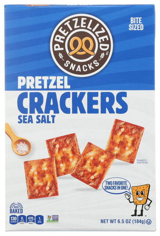 PRETZELIZED SNACKS: Sea Salt Pretzel Crackers, 6.5 oz