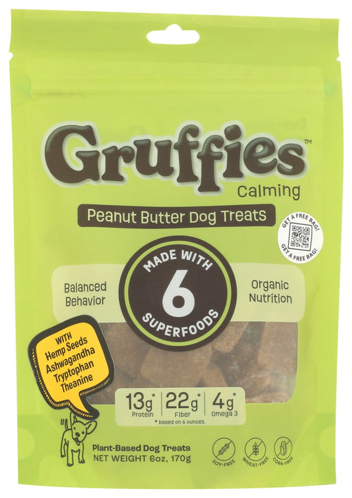 GRUFFIES: Calming Peanut Butter Dog Treat, 6 oz