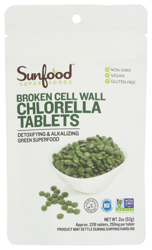 SUNFOOD SUPERFOODS: Chlorella Tablets, 2 oz