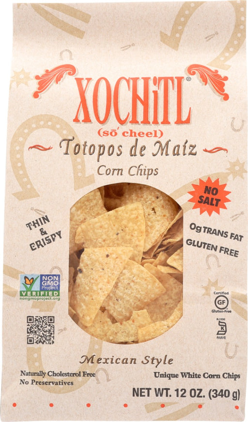 XOCHITL: No Salt Corn Chips, 12 oz