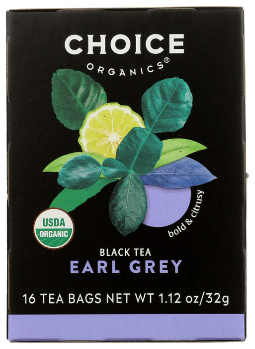 CHOICE TEA: Organic Earl Grey Tea, 16 bg