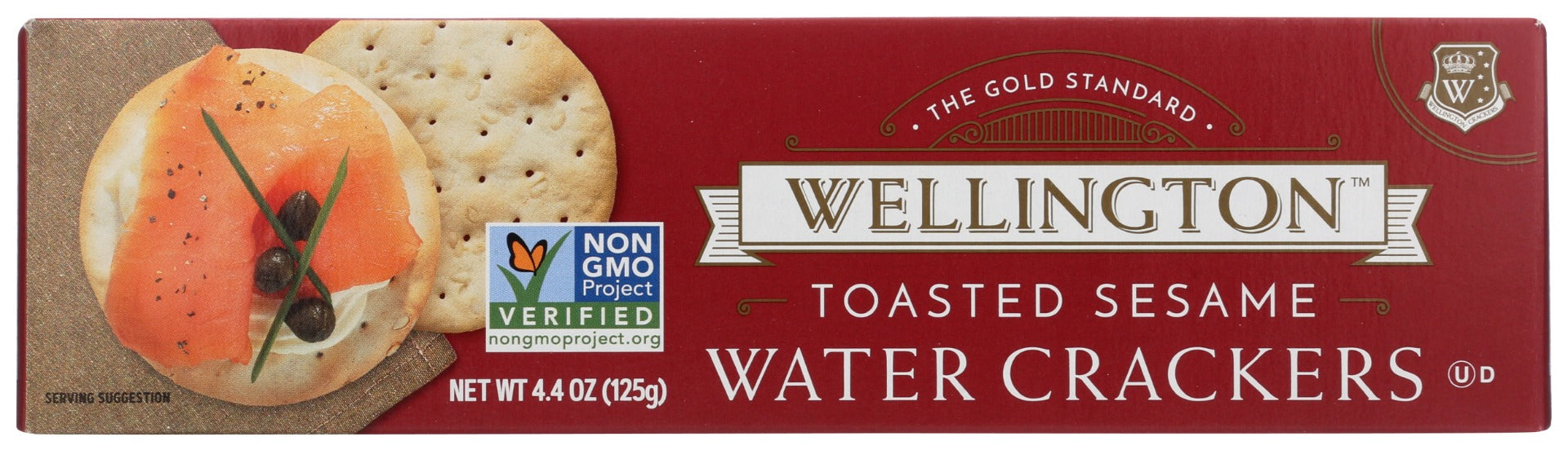 WELLINGTON: Toasted Sesame Water Crackers, 4.4 oz