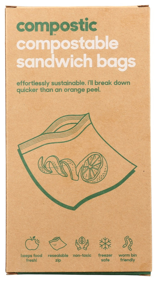 COMPOSTIC: Compostable Sandwich Bags, 20 ea