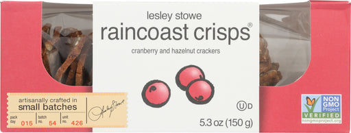 LESLEY STOWE: Cranberry and Hazelnut Crackers, 5.3 oz