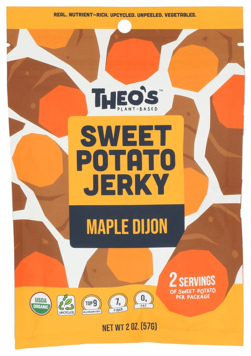 THEOS PLANT BASED: Sweet Potato Jerky Maple Dijon, 2 oz