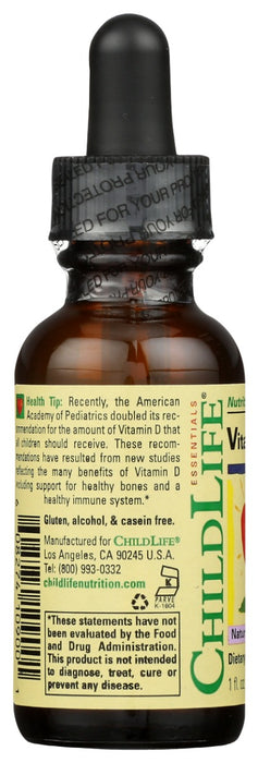 CHILDLIFE: Vitamin D3 Drops, 1 fo