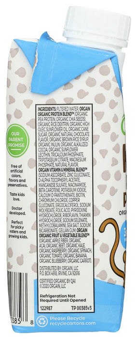 ORGAIN: Kids Organic Plant Protein Nutritional Shake Chocolate, 8 fo