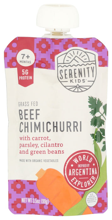 SERENITY KIDS: Beef Chimichuri Baby Food Pouch, 3.5 oz