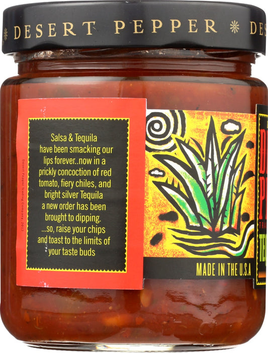 DESERT PEPPER: Tequila Salsa Medium Burn, 16 oz