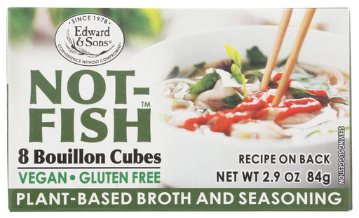 EDWARD & SONS: Not Fish Bouillon Cubes, 2.9 oz