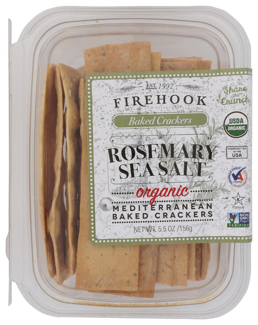 FIREHOOK: Rosemary Sea Salt Baked Crackers, 5.5 oz