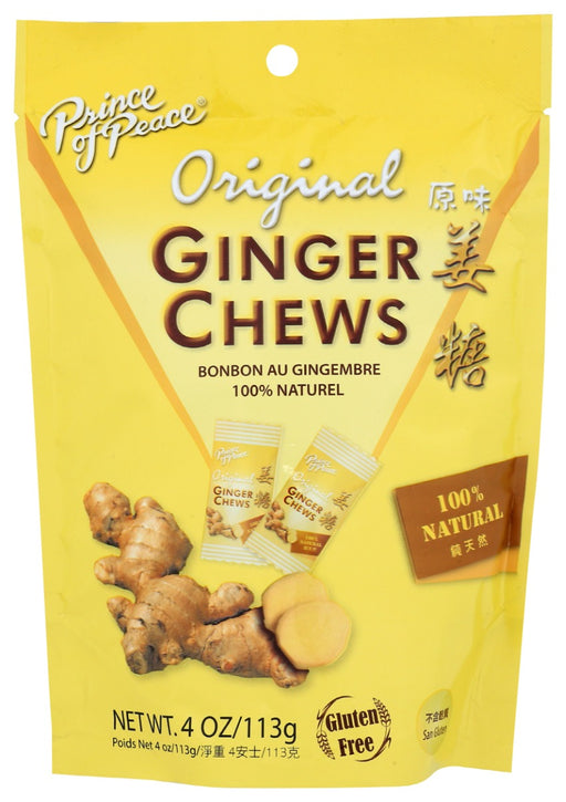 PRINCE OF PEACE: Ginger Candy Chews Original, 4 oz