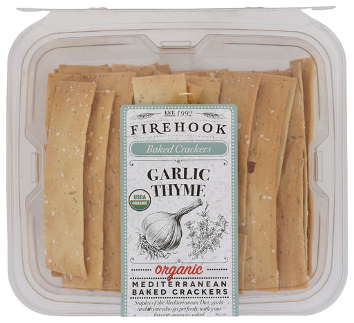 A mix of garlic and thyme, two Mediterranean staples, creates a sunny companion cracker for salads or pasta