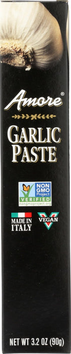 Amore Imported Italian Garlic Paste uses only the highest quality ingredients in this premium paste. Our Italian chefs capture and seal the intense flavor in each tube that is easy to use and will help to enhance the flavor of your dishes.