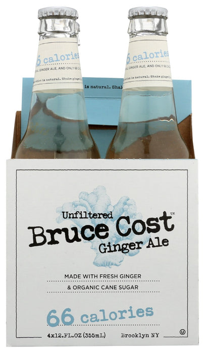 BRUCE COST GINGER ALE: 66 Calories 4Pk, 48 fo