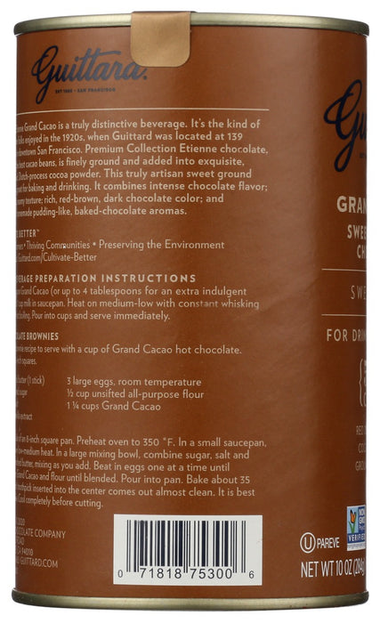 GUITTARD: Grand Cacao Drinking Chocolate, 10 oz