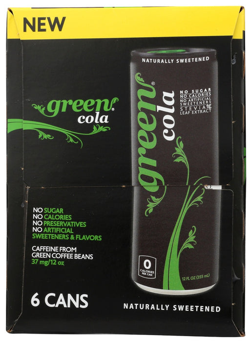 GREEN COLA: Green Cola Soda 6pk, 72 fo