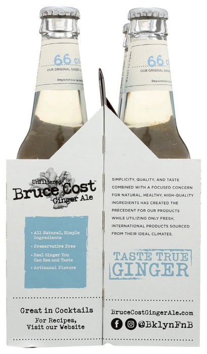 BRUCE COST GINGER ALE: 66 Calories 4Pk, 48 fo