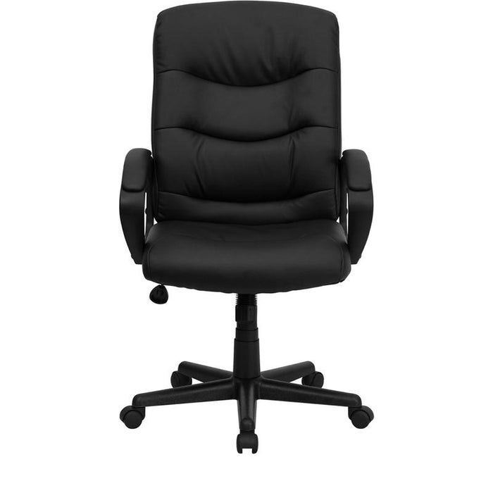 Mid-Back Black Executive Swivel Office Chair